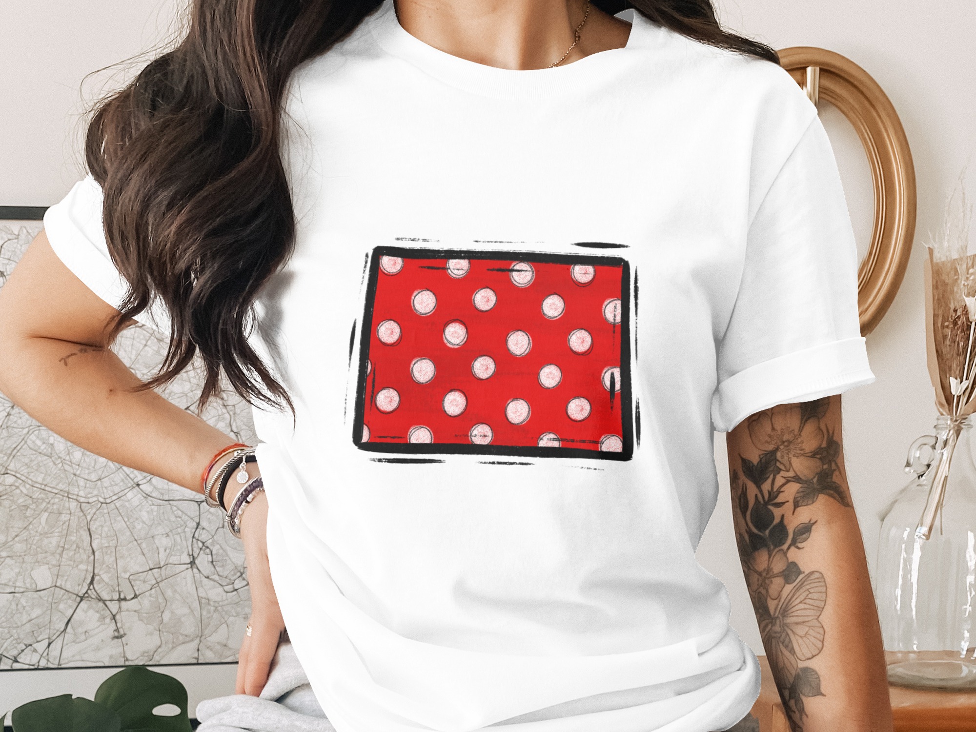 Red Polka Dot Digital Download, Sublimation Design, DTF Print, PNG File, Trendy Graphic, Apparel Design, Instant Download, Craft Project
