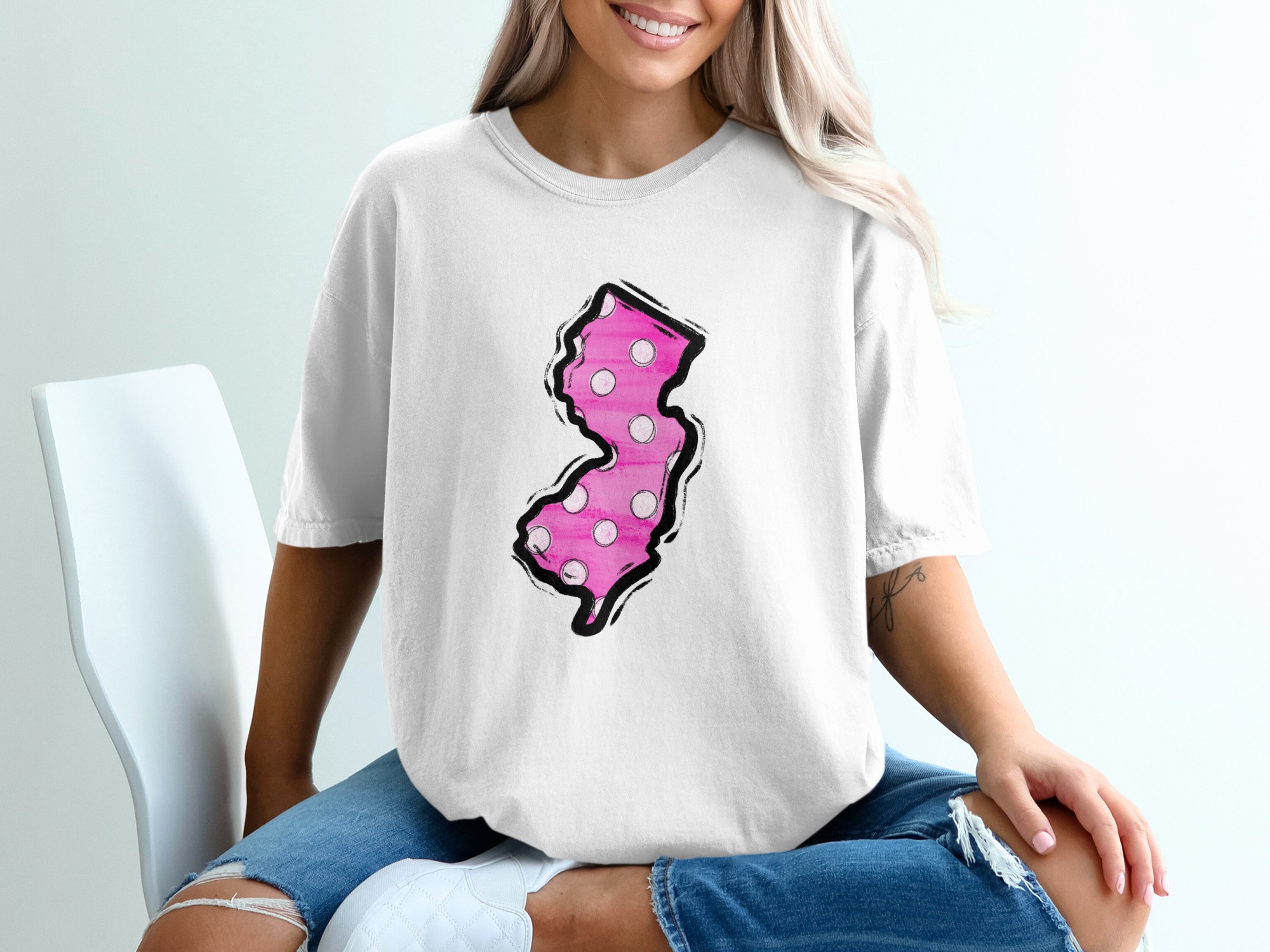 New Jersey Polka Dot T-Shirt, Jersey Pride Tee, State Pride Shirt, Jersey Lover Gift, Jersey Roots, Home State Apparel
