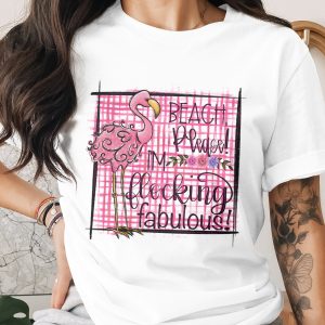 Flocking Fabulous Flamingo Digital Download, Sublimation Design, DTF PNG, Beach Please Printable, Summer Graphic, Tropical Bird Artwork