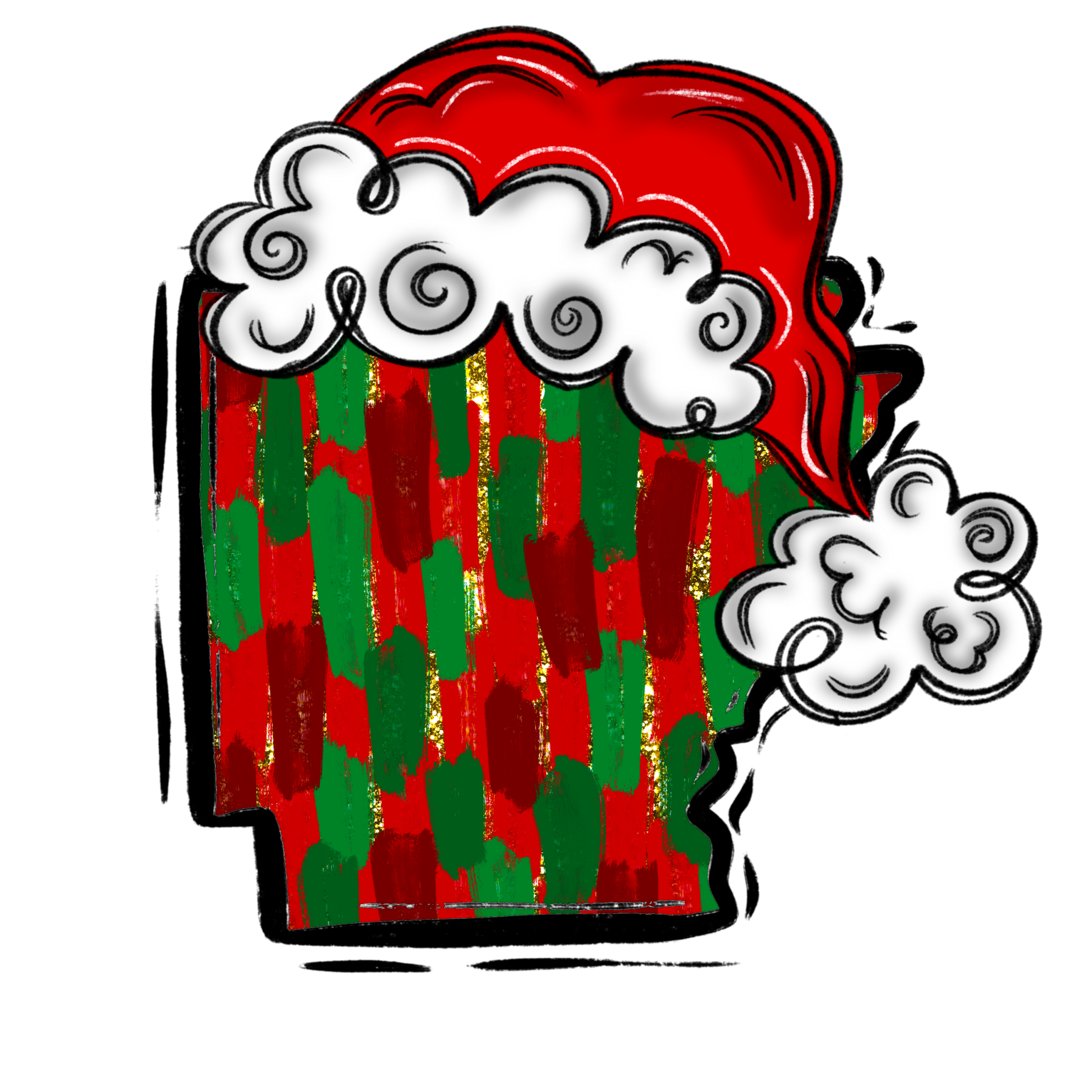 Christmas Beer Digital Download, Sublimation PNG, DTF Transfer, Festive Design, Holiday Cheer, Crafting Project, Seasonal Art - Image 2