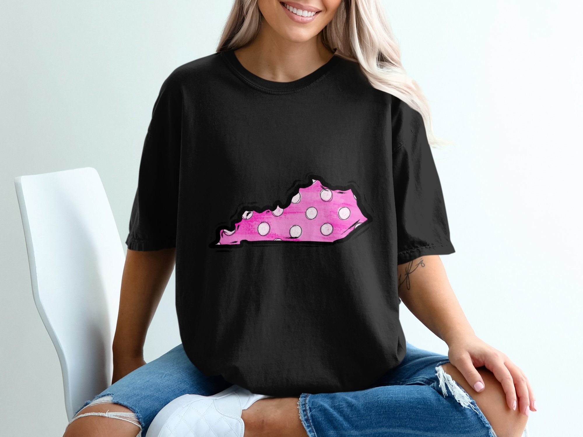 Kentucky T-Shirt, Pink State Tee, Polka Dot Kentucky, Home State Shirt, Gift Idea, Kentucky Pride, Kentucky Lover Tee, Souvenir Shirt - Image 2