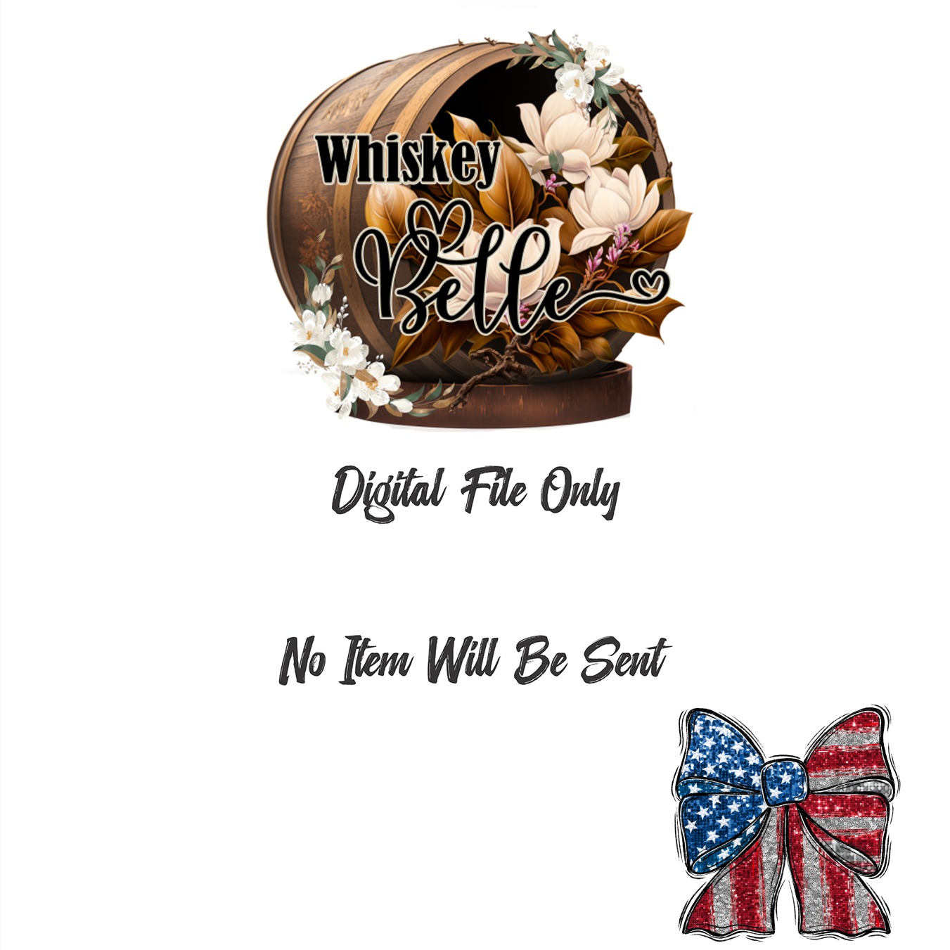 American Flag Bow Digital Download, Sublimation PNG, DTF Transfer, Patriotic Design, USA Bow, 4th of July Graphic, Red White Blue - Image 4