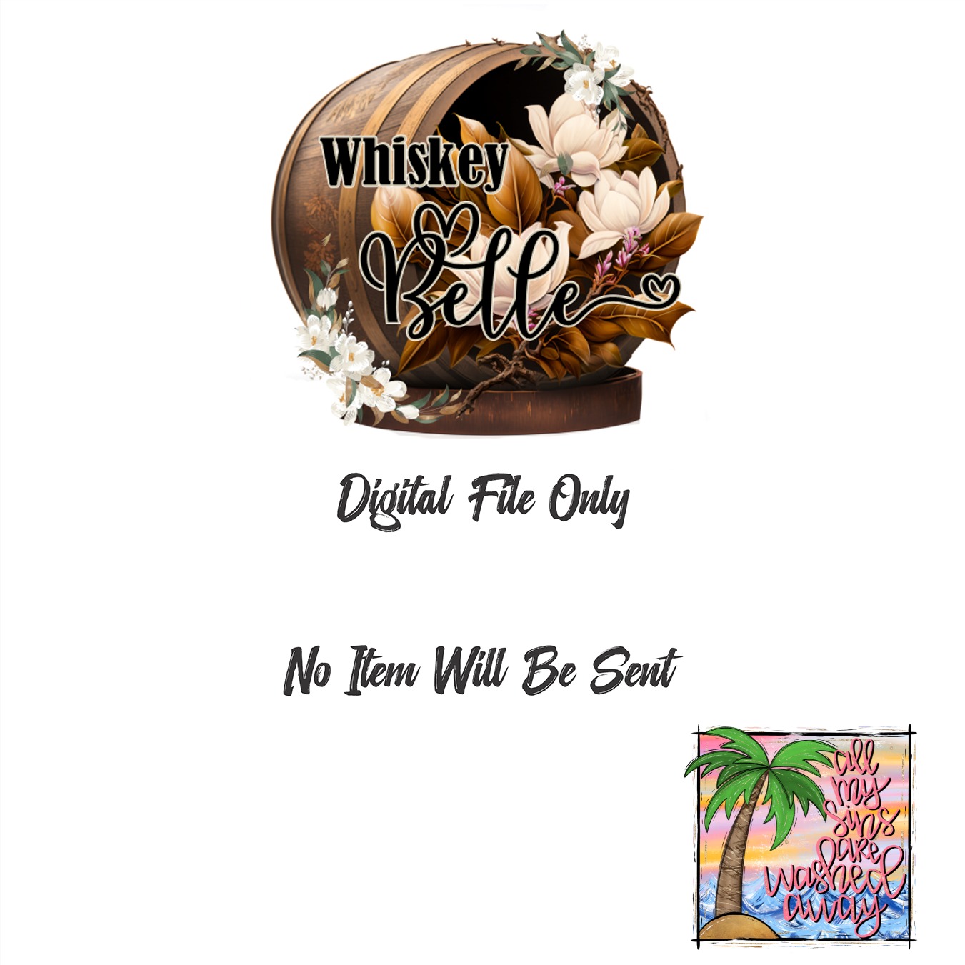 Washed Away Sins Digital Download, Palm Tree Sublimation, Beach DTF PNG, Christian Design, Faith Saying, Ocean Waves - Image 3