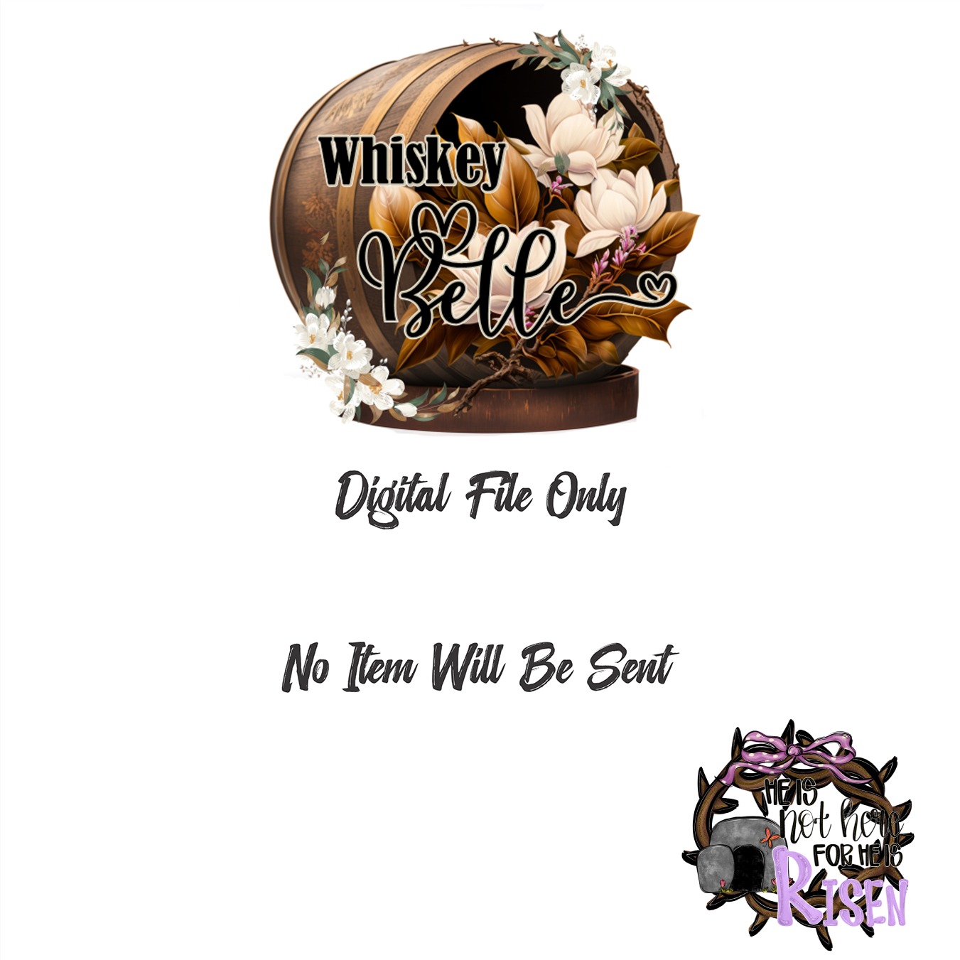 He Is Risen Digital Download, Easter Sublimation Design, dtf png, Religious Easter Art, Tomb Design, Faith png, Easter Wreath, diy - Image 3