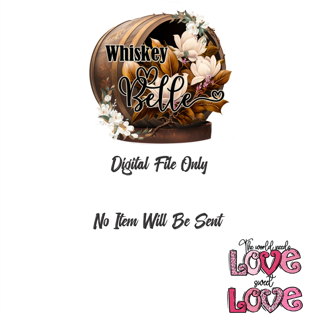 Sweet Love Digital Download, Valentines PNG, Sublimation Design, DTF Transfer, The World Needs Love, Heart Print, Pink Cute Graphic - Image 3