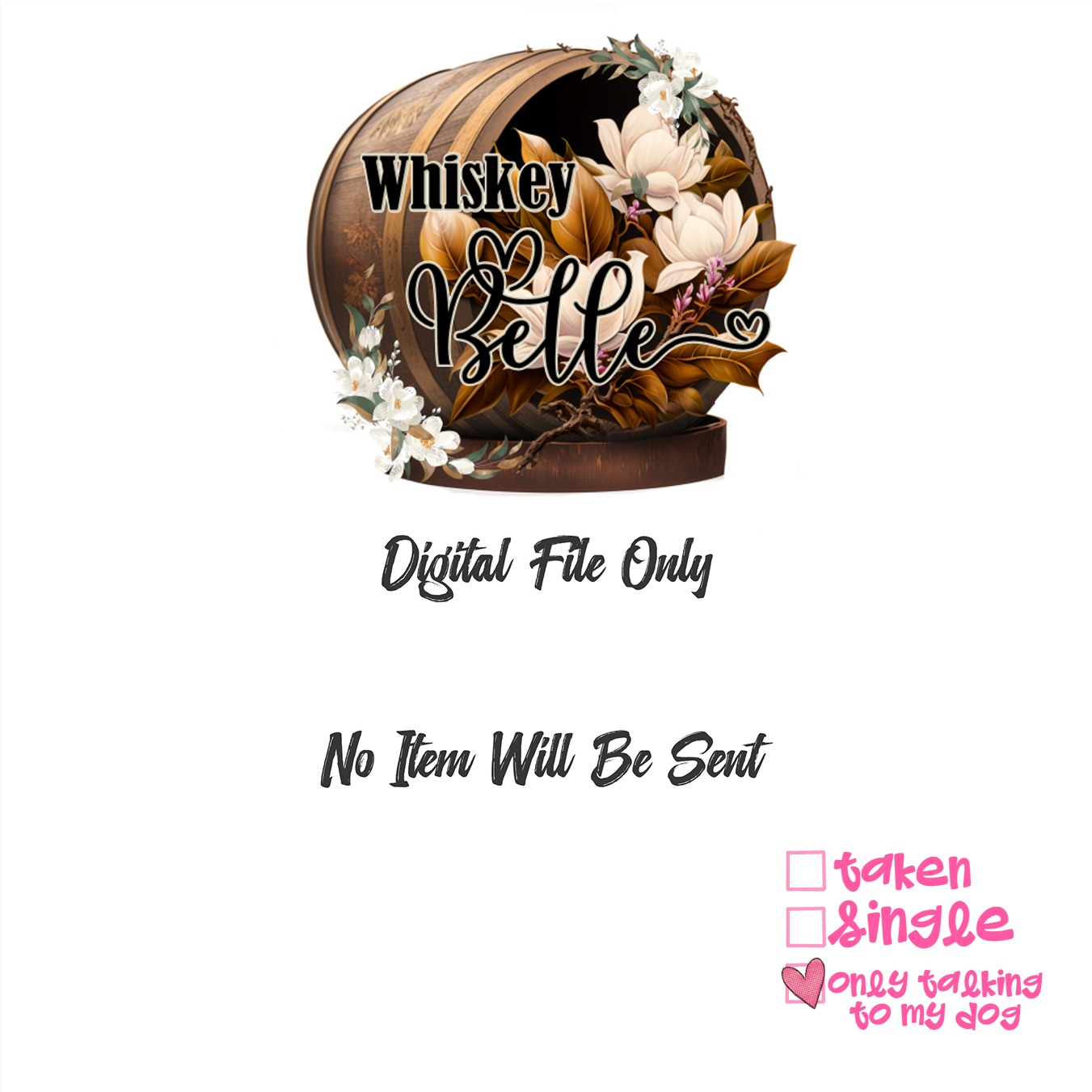 Taken Single Dog Lover Digital Download, Sublimation Design, Funny DTF PNG, Pet Humor, Dog Mom Gift, Relatable Quote, Dog Owner File - Image 3