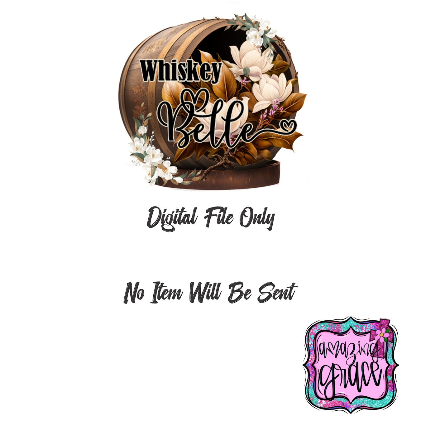 Amazing Grace Digital Download, Sublimation Design, DTF Print, PNG File, Christian Design, Religious Art, Cross with Flower Design - Image 3
