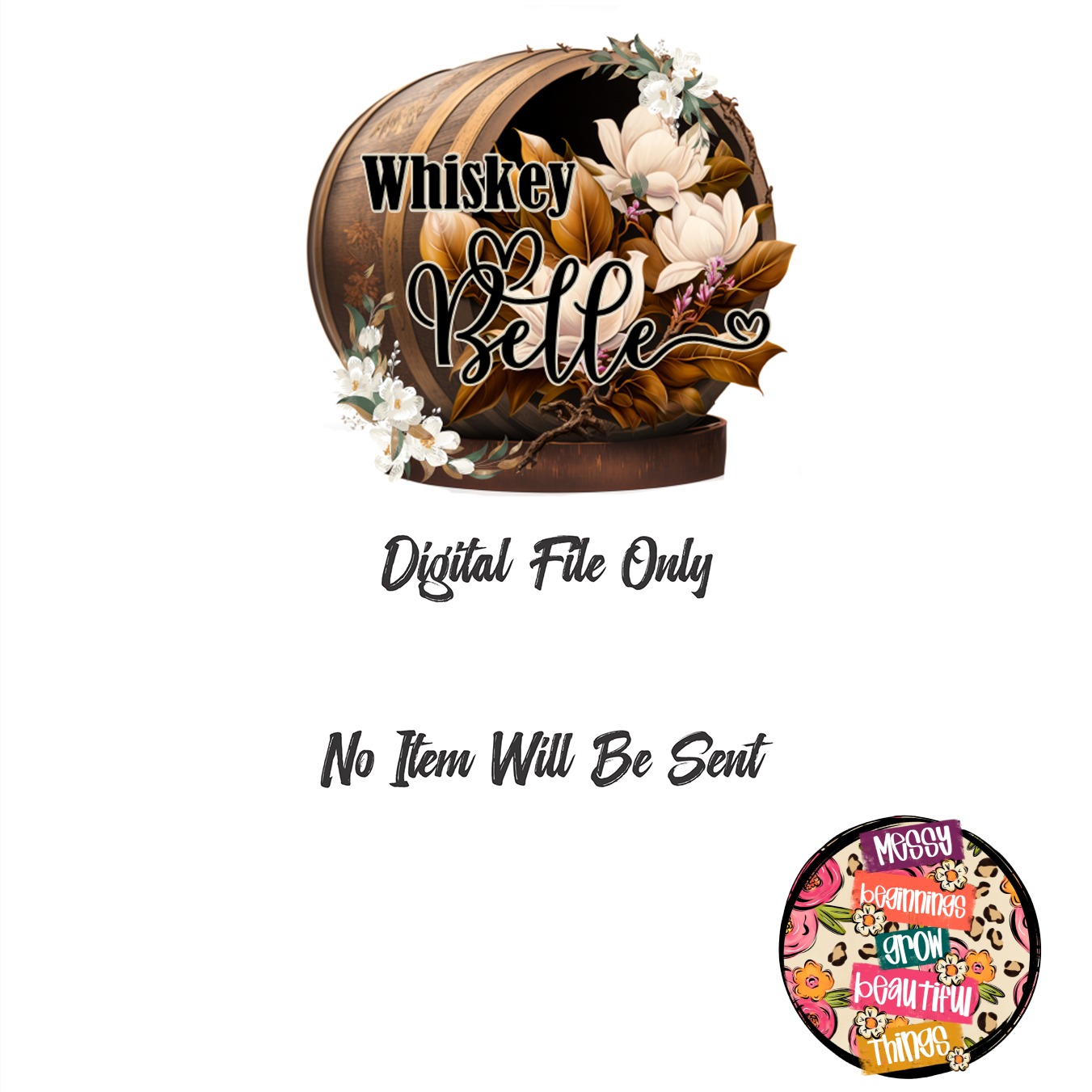 Messy Beginnings, Beautiful Things Digital Download, Sublimation Design, DTF Design, PNG File, Flowers, Leopard Print, T Shirt Design - Image 4