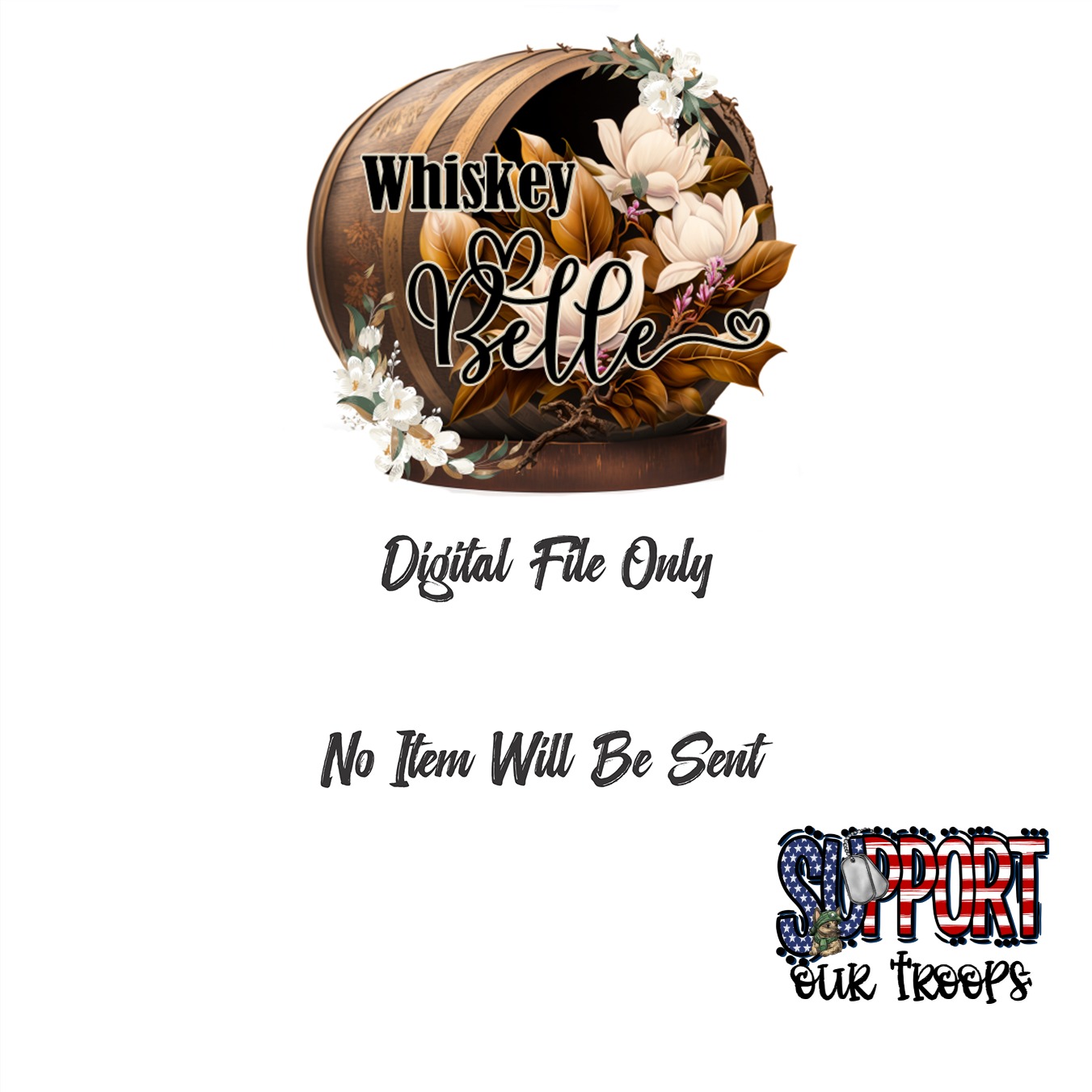 Support Our Troops Digital Download Sublimation PNG DTF, Patriotic Dog Design, Veteran Appreciation, Military German Shepherd, USA Flag - Image 3