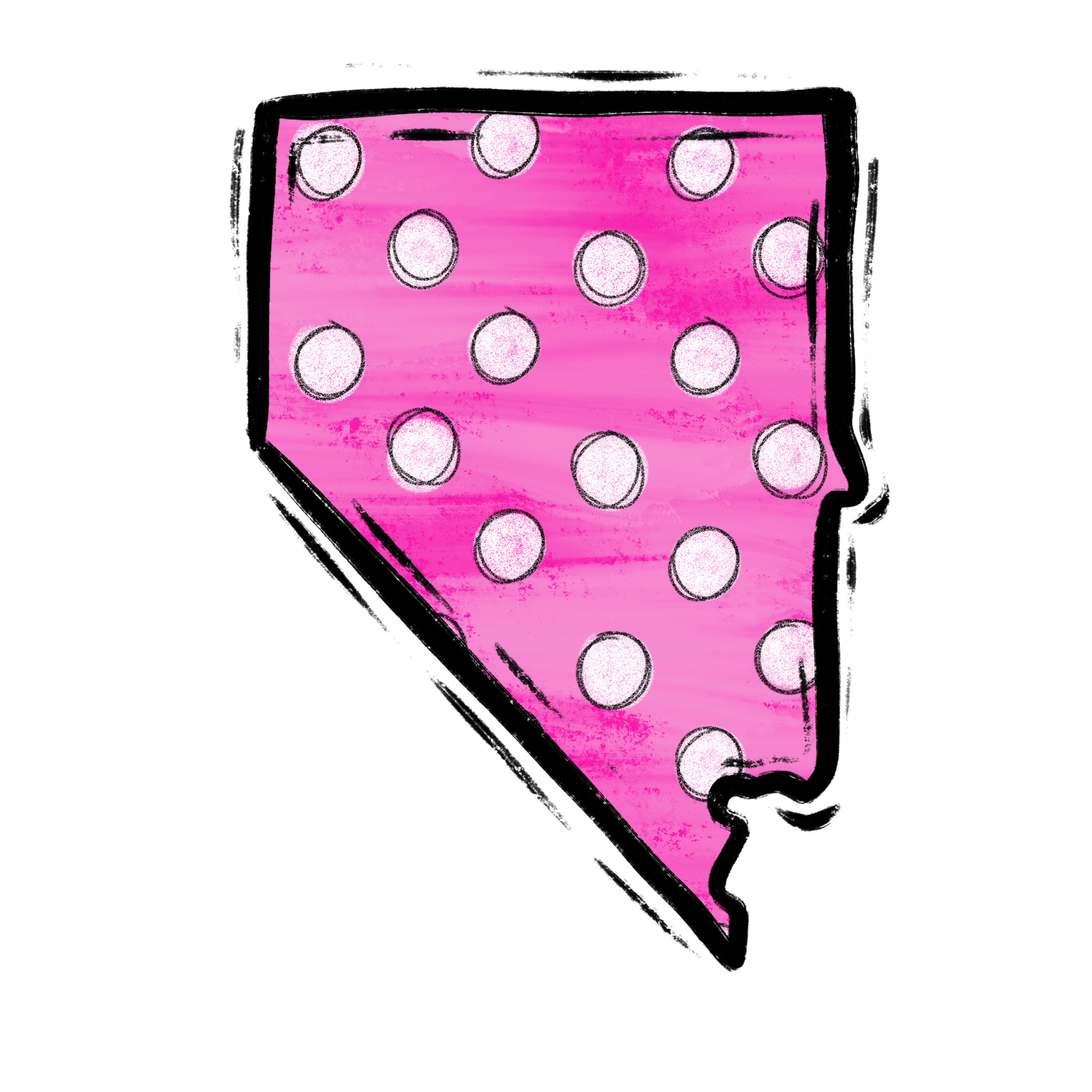 Nevada Digital Download, Polka Dot State Design, Sublimation Design, DTF Print, PNG File, Crafting, Nevada Pride, State Outline, US State - Image 2