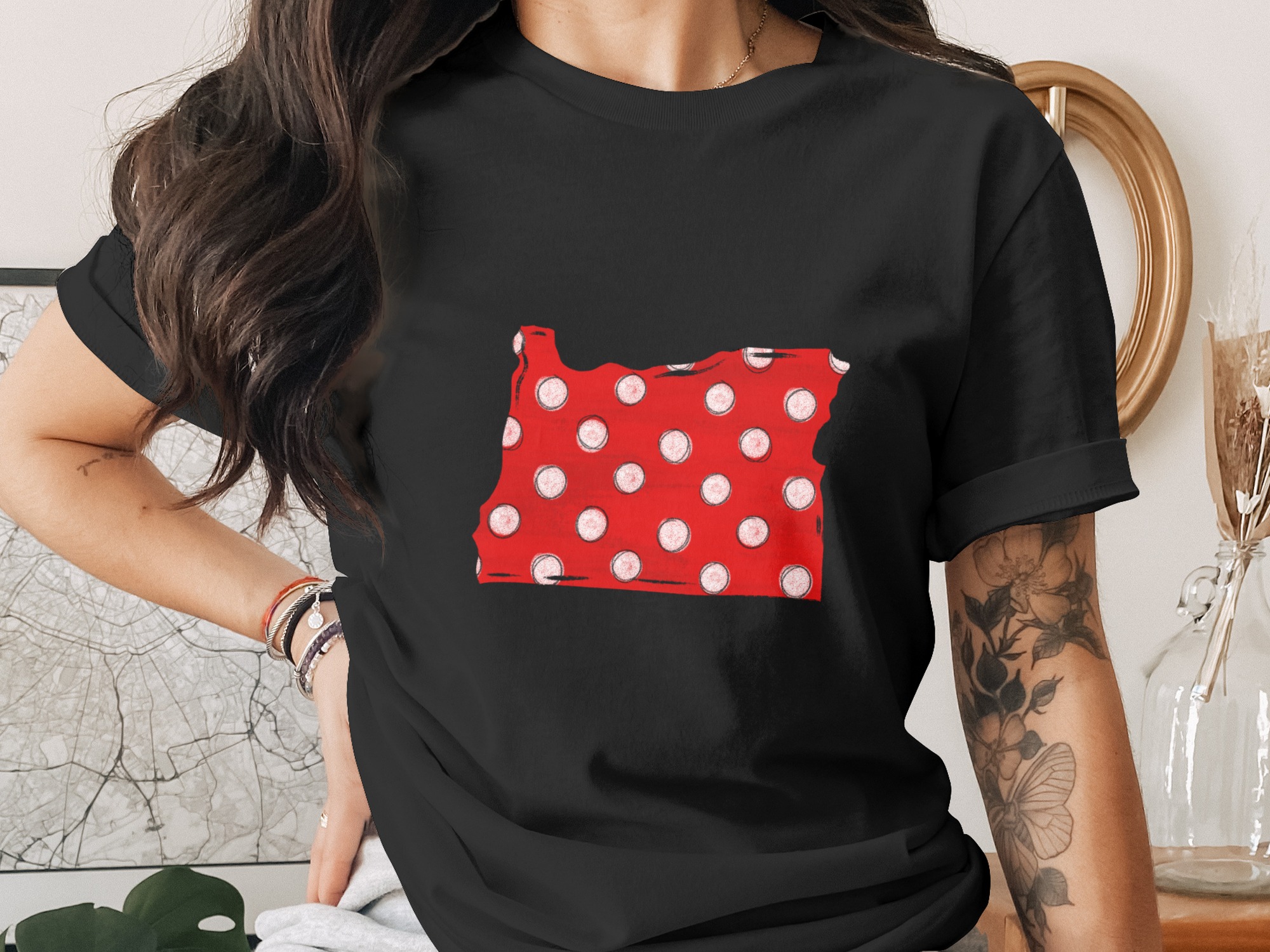 Oregon State Outline Polka Dot, Digital Download Sublimation DTF PNG, State Pride Graphic, Trendy Design, Printable Art, Instant Download - Image 2