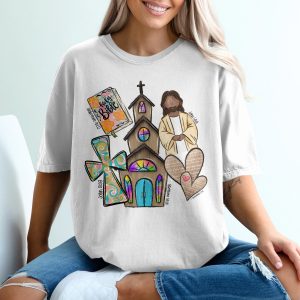 Christian T-Shirt, Religious Church Art, Holy Bible Tee, Jesus Christ Shirt, Inspirational Faith Clothing, Verse Apparel