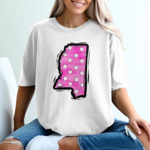 Mississippi State Outline Digital Download, Polka Dot Sublimation Design, DTF PNG for Shirts, State Pride Clipart, Mississippi Gifts
