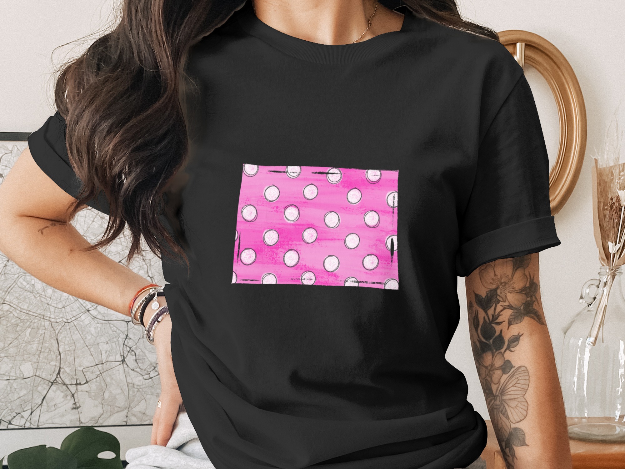 Pink Polka Dot Design Digital Download, Sublimation PNG, DTF Transfer, Modern Abstract Clipart, DIY Apparel Design, Trendy Graphic Image - Image 3