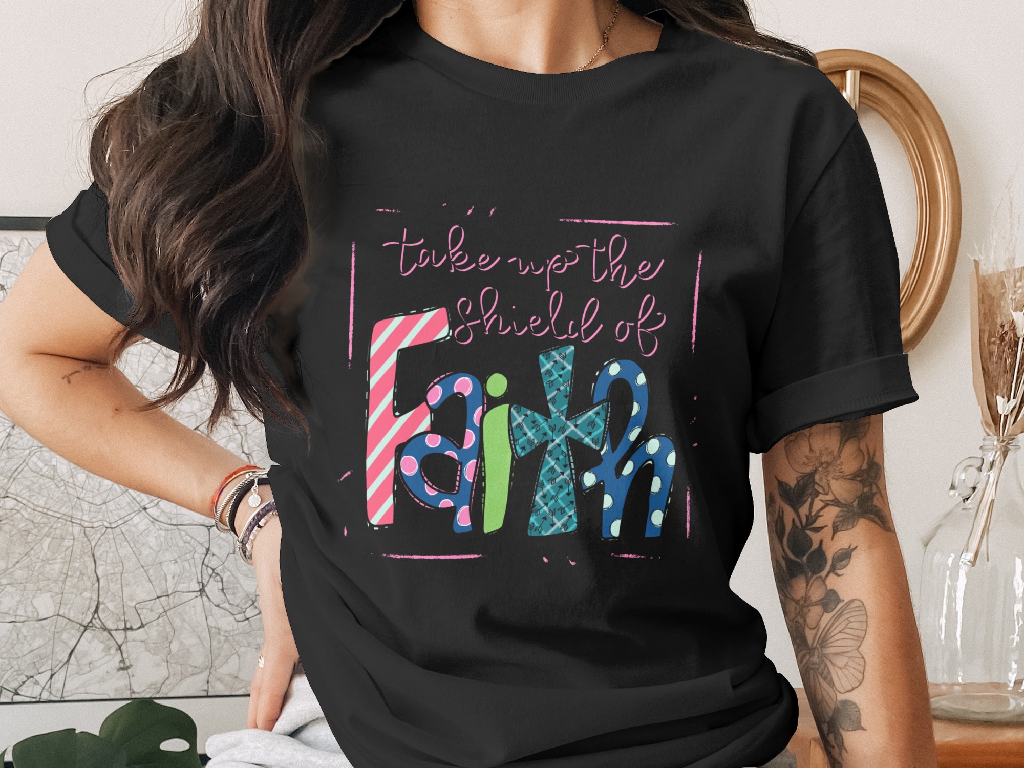 Ephesians 6 16 Digital Download, Shield of Faith PNG Sublimation, Christian DTF Design, Bible Verse, Religious Art, Spiritual Graphic - Image 2