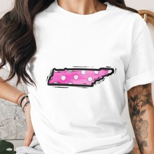 Tennessee Map Digital Download, Pink Polka Dot Sublimation PNG, DTF Design, State Pride, Southern, Craft Supplies, DIY Projects