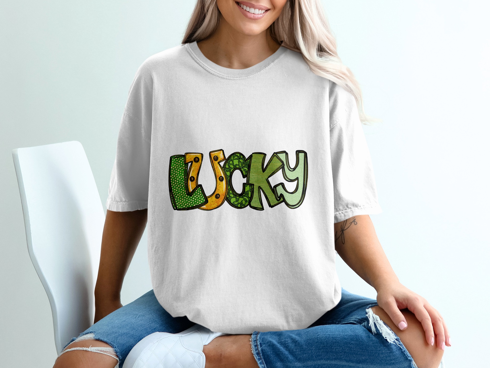 Lucky St Patricks Day T-Shirt, Irish Clover Tee, Holiday T Shirt, Gift For Her, Womens Lucky Shirt, St Pattys Day Shirt, Clover T Shirt