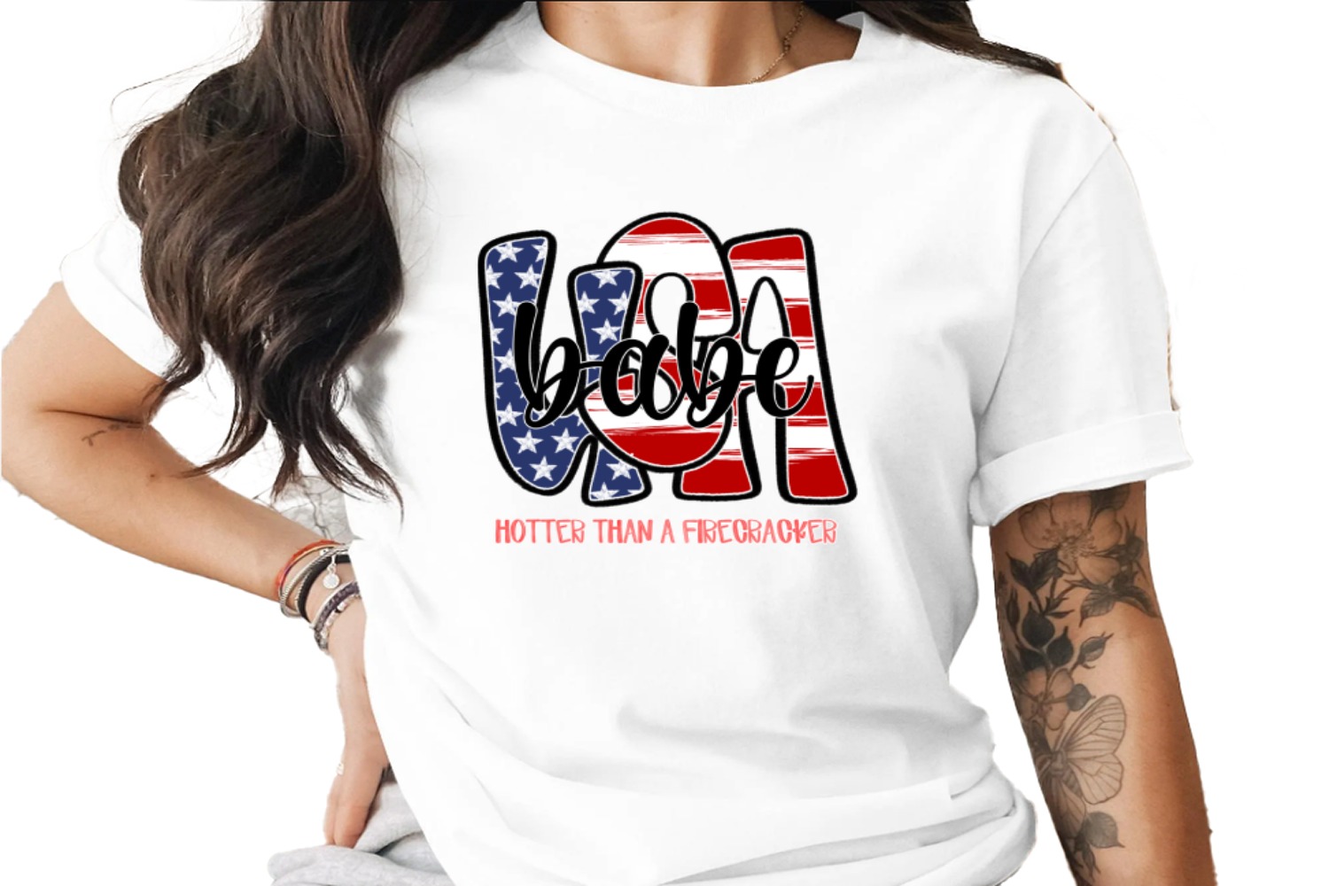 Usa Babe Digital Download, 4th July Sublimation png, Hotter Than Firecracker dtf, Patriotic Design, us Flag Image, Red White Blue - Image 4