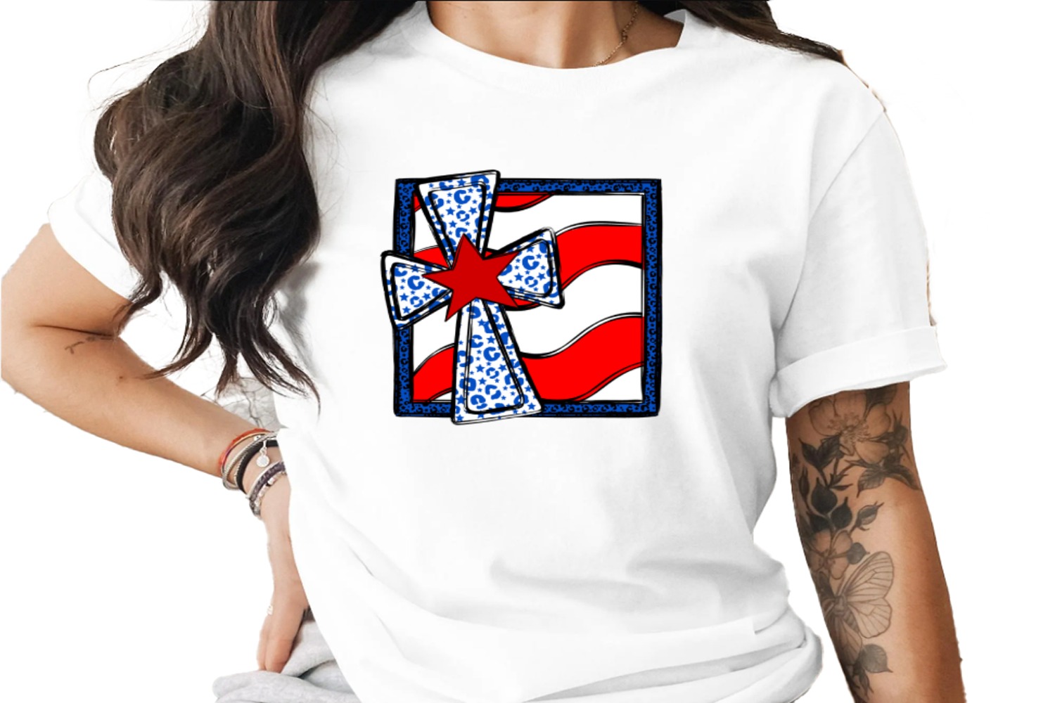 Patriotic Windmill Digital Download Sublimation DTF PNG, American Flag, Red White Blue, USA Design, Summer, Fourth of July, Cheetah, Star - Image 4
