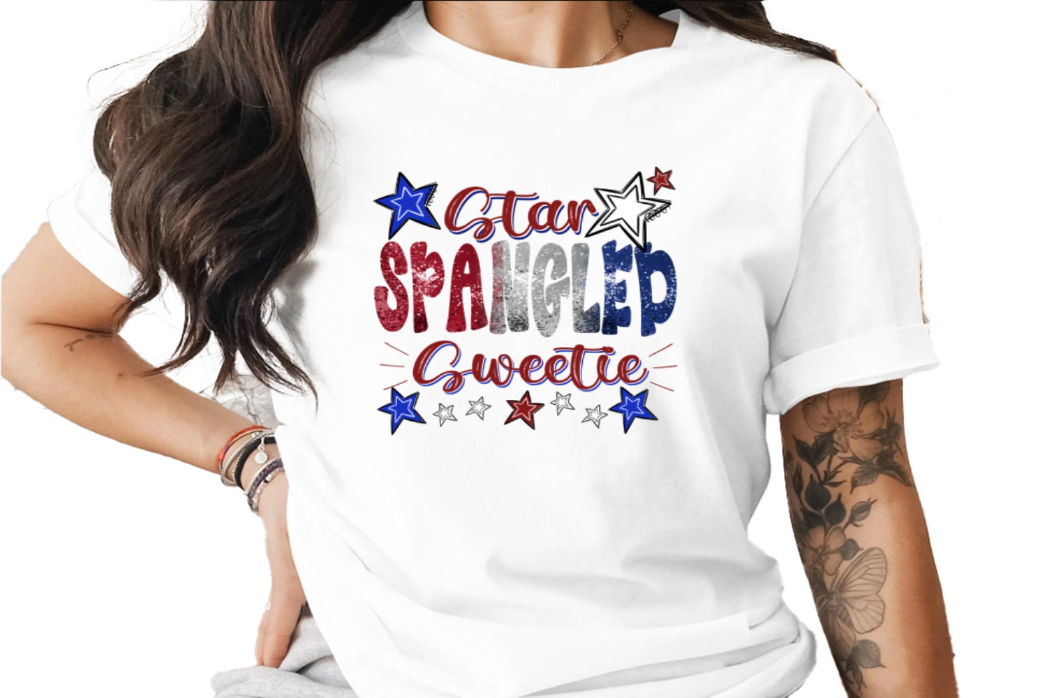 Star Spangled Sweetie Digital Download, Patriotic PNG, Sublimation Design, DTF File, USA Clipart, 4th of July, American Pride - Image 4