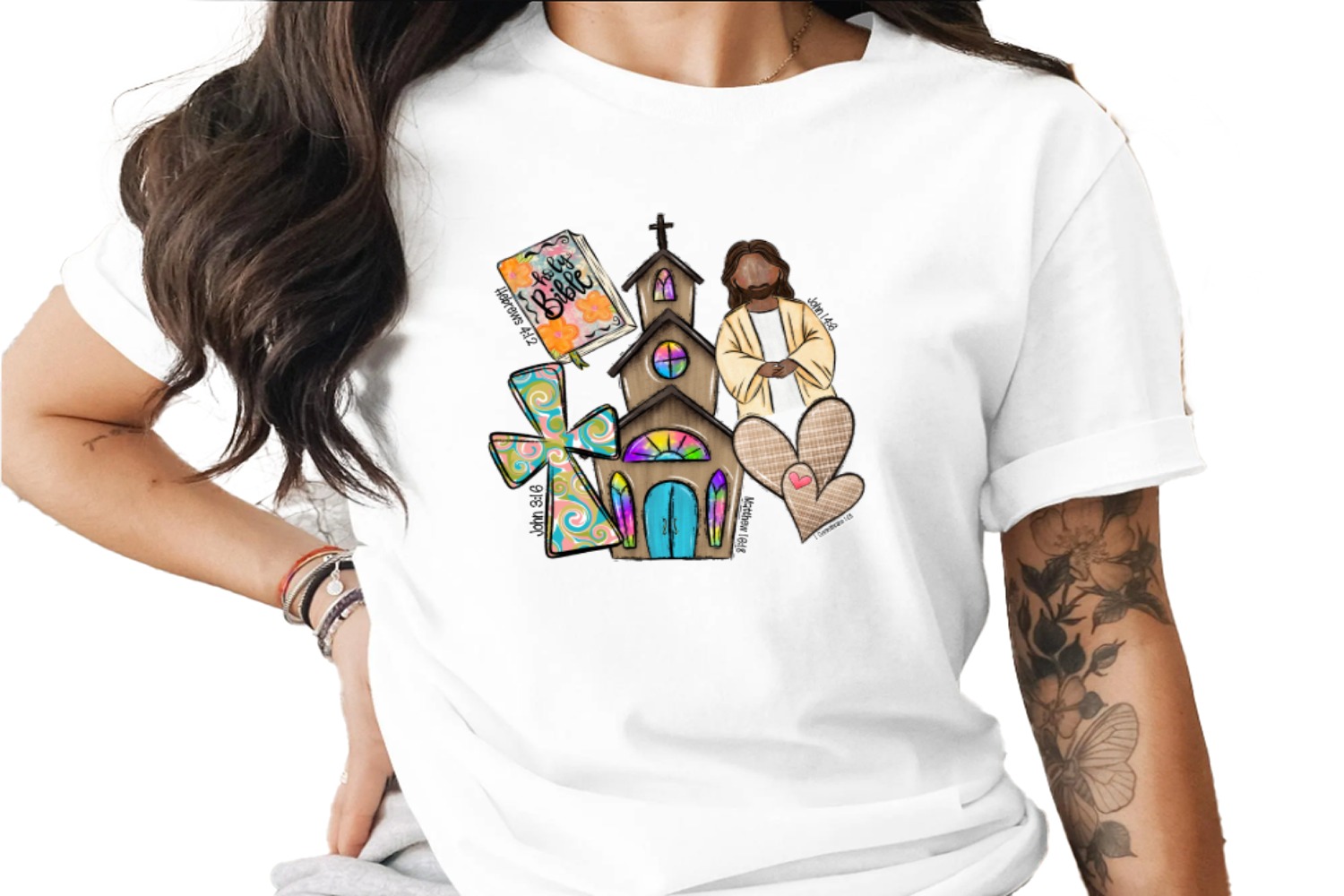 Christian Church Digital Download, Bible Verse PNG, Jesus Sublimation Design, Religious DTF, Church Clipart, Scripture Art Printable - Image 5