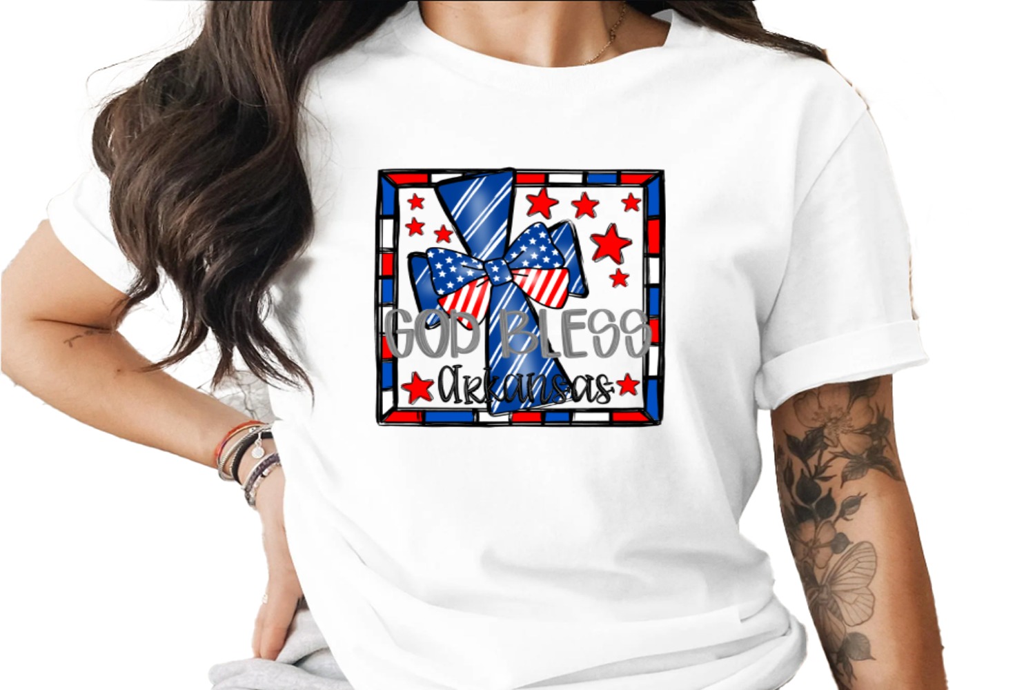 God Bless Arkansas Digital Download, Patriotic Sublimation Design, Arkansas Pride PNG, DTF Transfer, Arkansas Gift Idea, USA Design - Image 4
