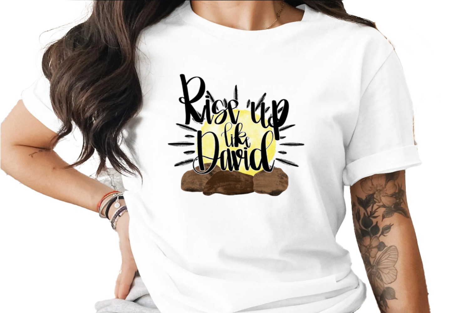 Rise Up Like David Digital Download, Christian Sublimation PNG, Inspirational DTF Design, Faith Based Graphic, Religious Art Printable - Image 4