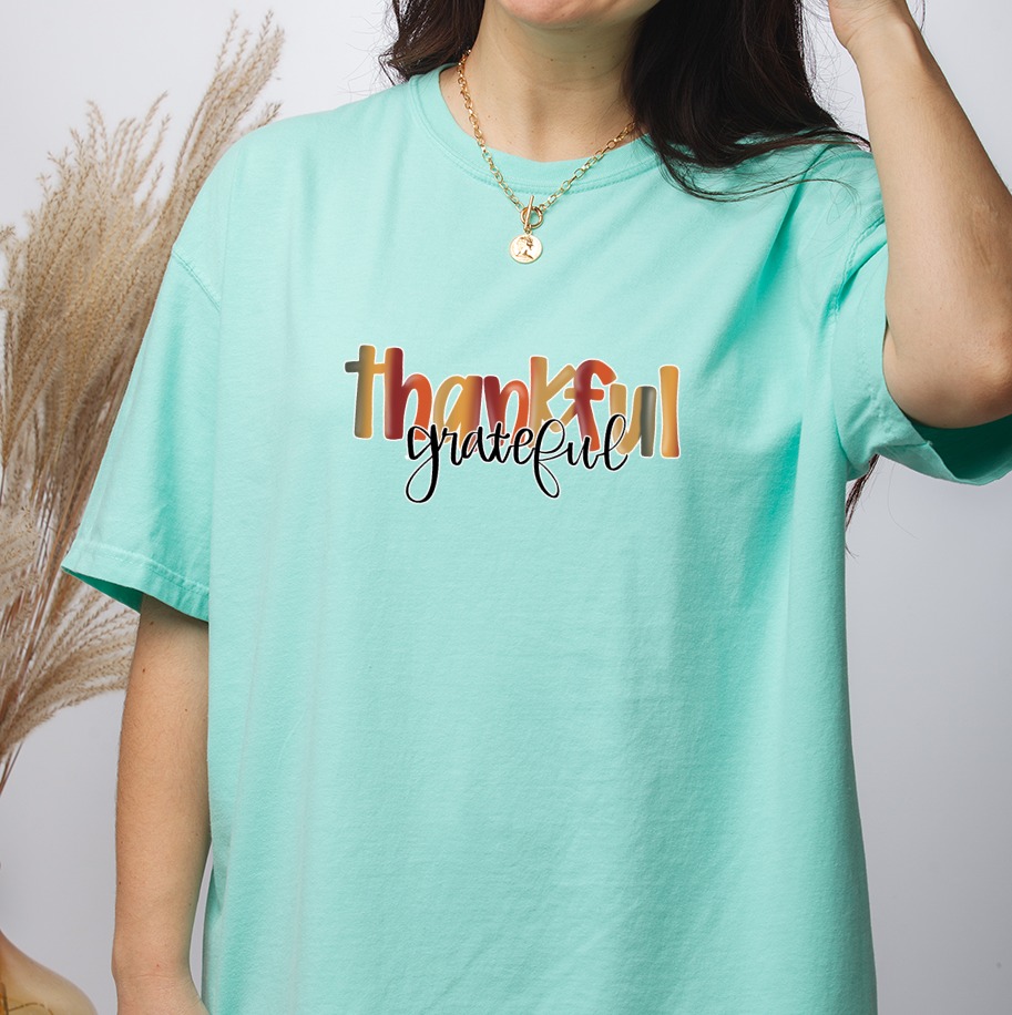 Thankful Grateful Digital Download, Fall Autumn Thanksgiving PNG, DTF Sublimation Design, Grateful Print File, Instant Download Graphic - Image 4