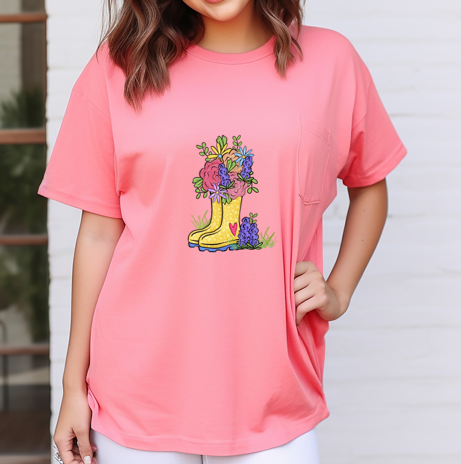 Whimsical Floral Rain Boots PNG, Spring Garden Bouquet Digital Download, Cute Gumboots DTF Sublimation Design, Flower Boots Art - Image 7