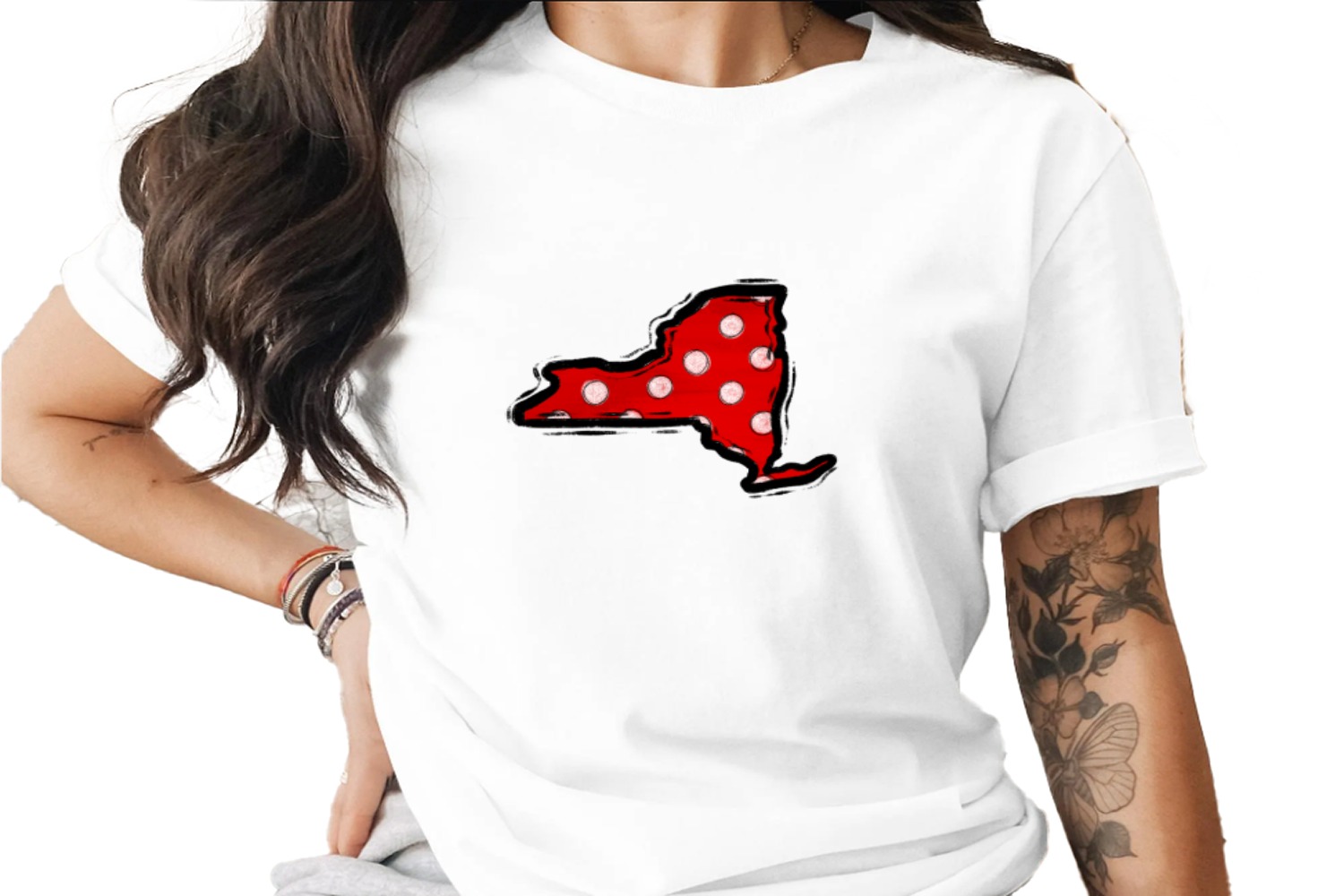 New York Polka Dot Map png, Digital Download, ny State Red White Spots, Distressed Outline, Sublimation dtf Print File, usa State Art - Image 11