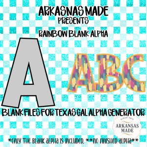 Digital Blank Alpha, Texas Gal Designs Alpha Generator Ready, Custom Alphabet Outline Fill Layer, Personalized Letters, Instant Download