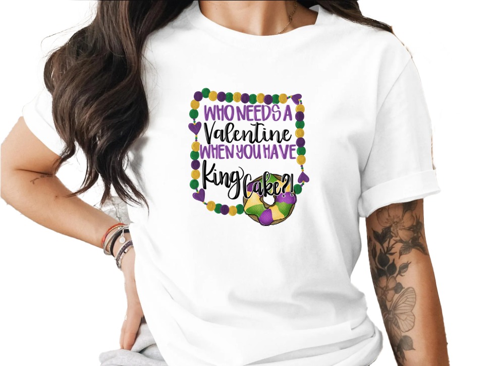 Mardi Gras King Cake Funny PNG, Anti Valentine's Day Sublimation, Fat Tuesday Digital Download DTF Design, Festive Graphic Art - Image 12