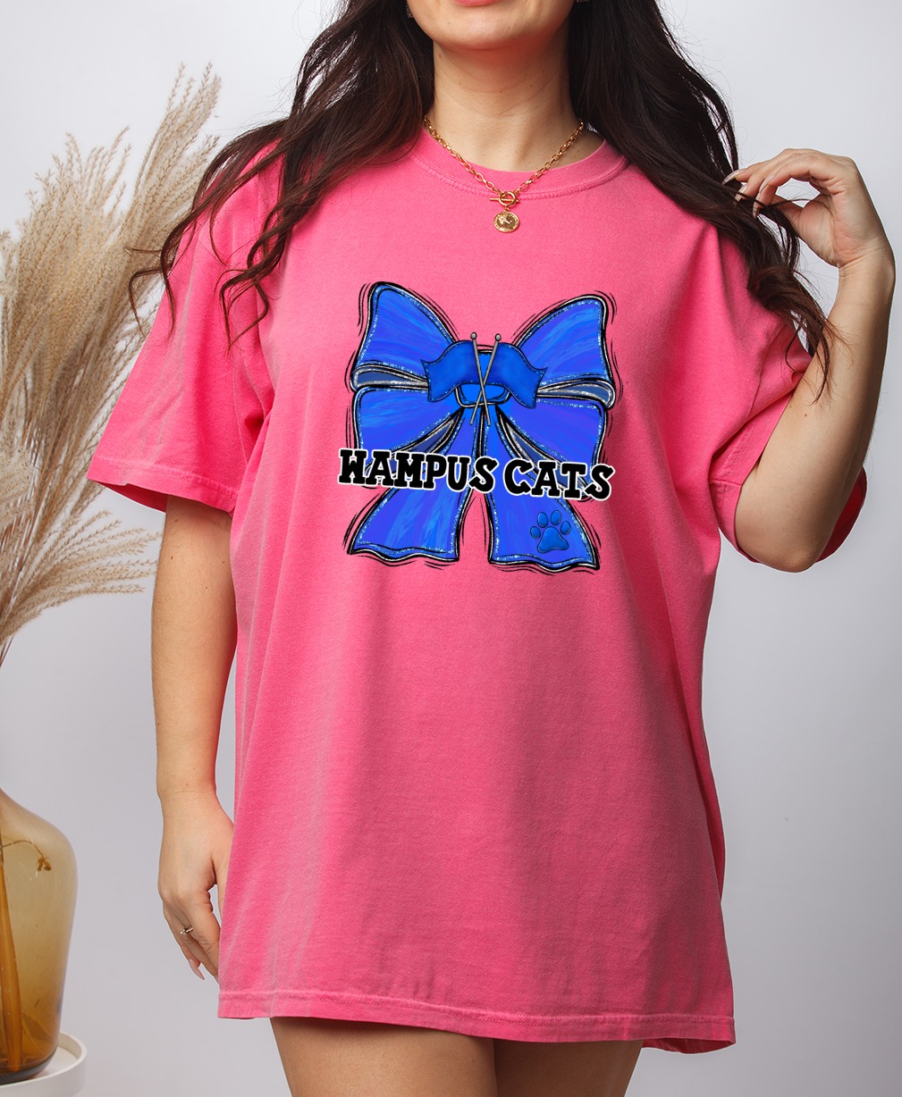 Wampus Cats Cheer Bow PNG, Blue Glitter Mascot Design, Digital Download DTF Sublimation, School Spirit Image, Team Graphic, Instant File - Image 9