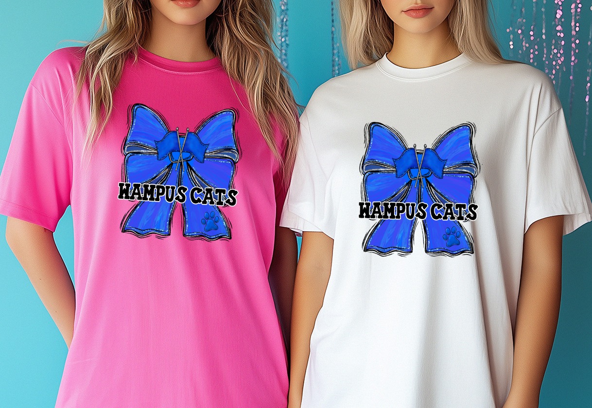 Wampus Cats Cheer Bow PNG, Blue Glitter Mascot Design, Digital Download DTF Sublimation, School Spirit Image, Team Graphic, Instant File - Image 6