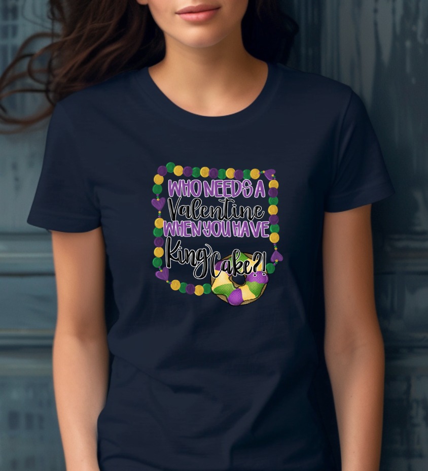 Mardi Gras King Cake Funny PNG, Anti Valentine's Day Sublimation, Fat Tuesday Digital Download DTF Design, Festive Graphic Art - Image 8