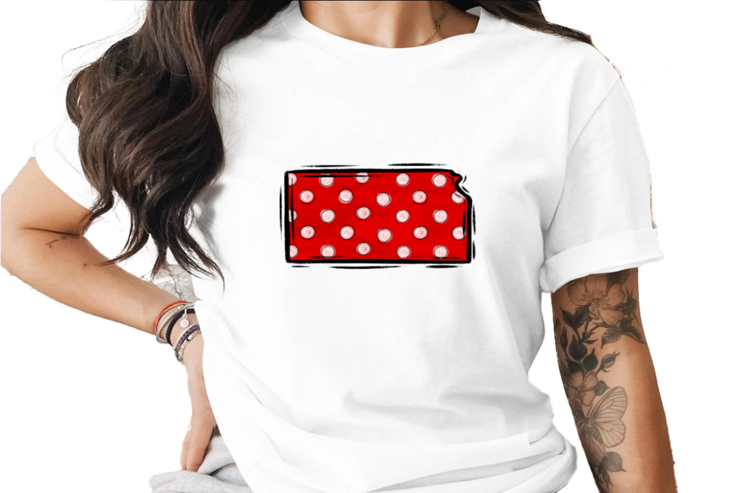 Kansas Polka Dot State Outline PNG, Distressed Red White Design, Digital Download, DTF Sublimation Ready, State Map Art, Midwest Home Decor - Image 11
