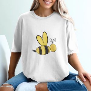Cute Bumble Bee T-Shirt, Adorable Honeybee Graphic Tee, Whimsical Insect Lover Gift, Unique Hand Drawn Animal Apparel, Sweet Nature Design