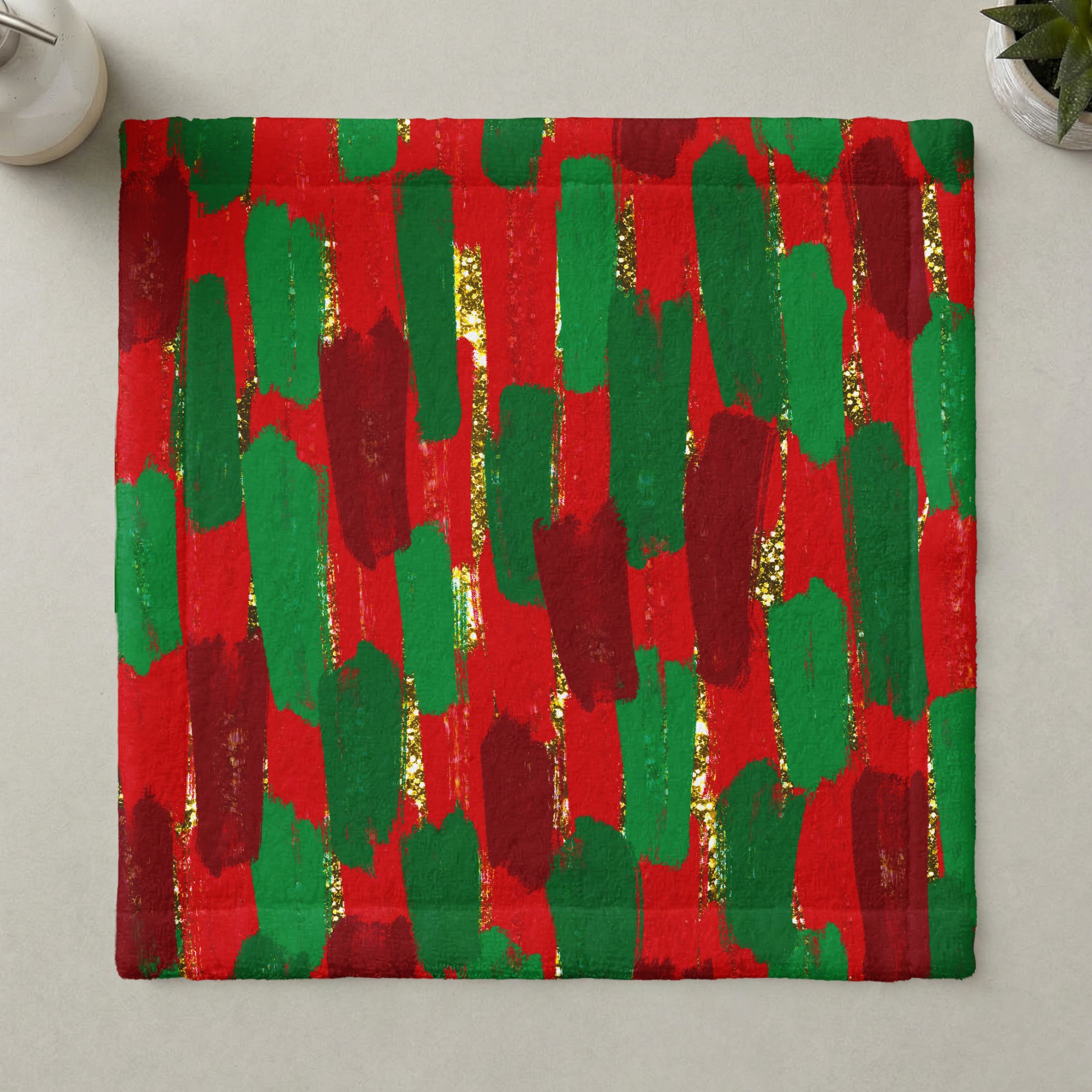 Red Green Glitter Brush Strokes PNG, Christmas Sublimation DTF Digital Download, Festive Holiday Digital Paper, Instant File - Image 4