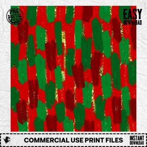 Red Green Glitter Brush Strokes PNG, Christmas Sublimation DTF Digital Download, Festive Holiday Digital Paper, Instant File