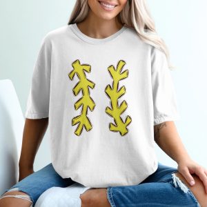 Abstract Yellow Arrow T-Shirt, Unique Tribal Art Graphic Tee, Hand Drawn Primitive Design Top, Modern Artistic Tee, Art Lover Gift