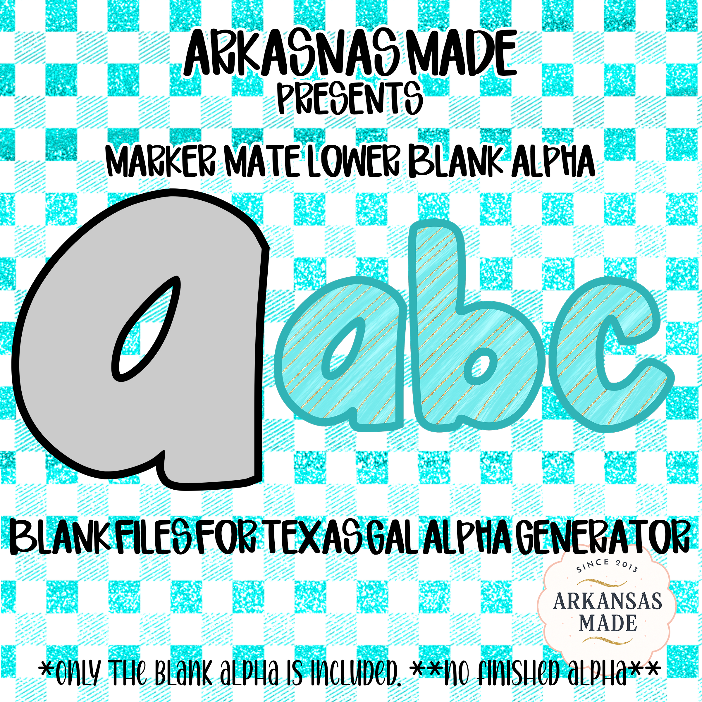 Marker Mate Lower Blank Alpha, Digital Download Alpha Sublimation DTF PNGs, Texas Gal Alpha Generator Blank, Custom Letters, Digital