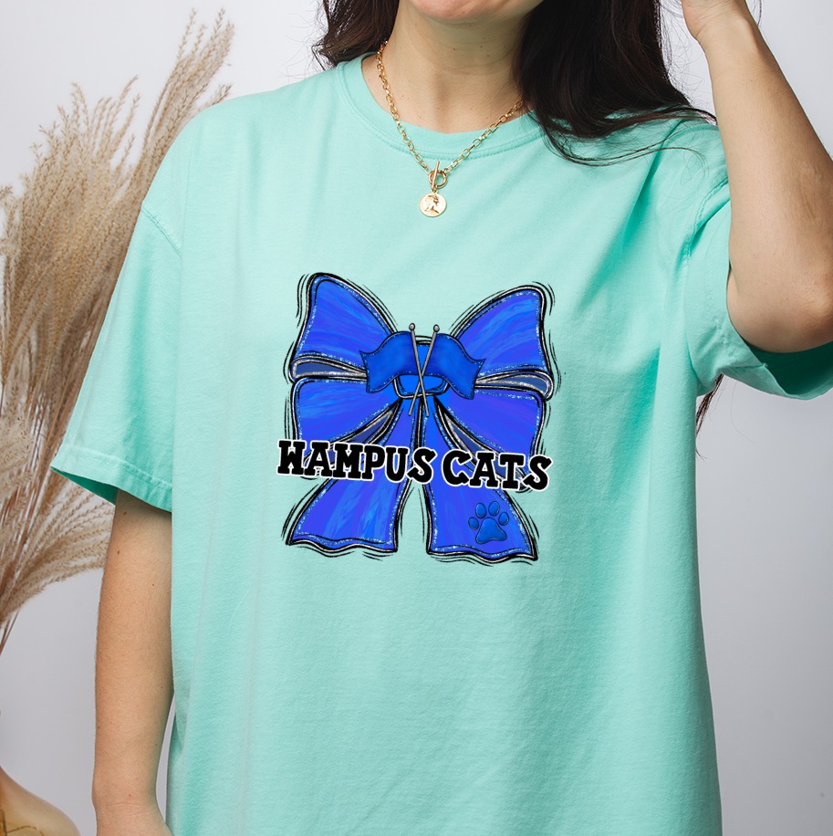 Wampus Cats Cheer Bow PNG, Blue Glitter Mascot Design, Digital Download DTF Sublimation, School Spirit Image, Team Graphic, Instant File - Image 4