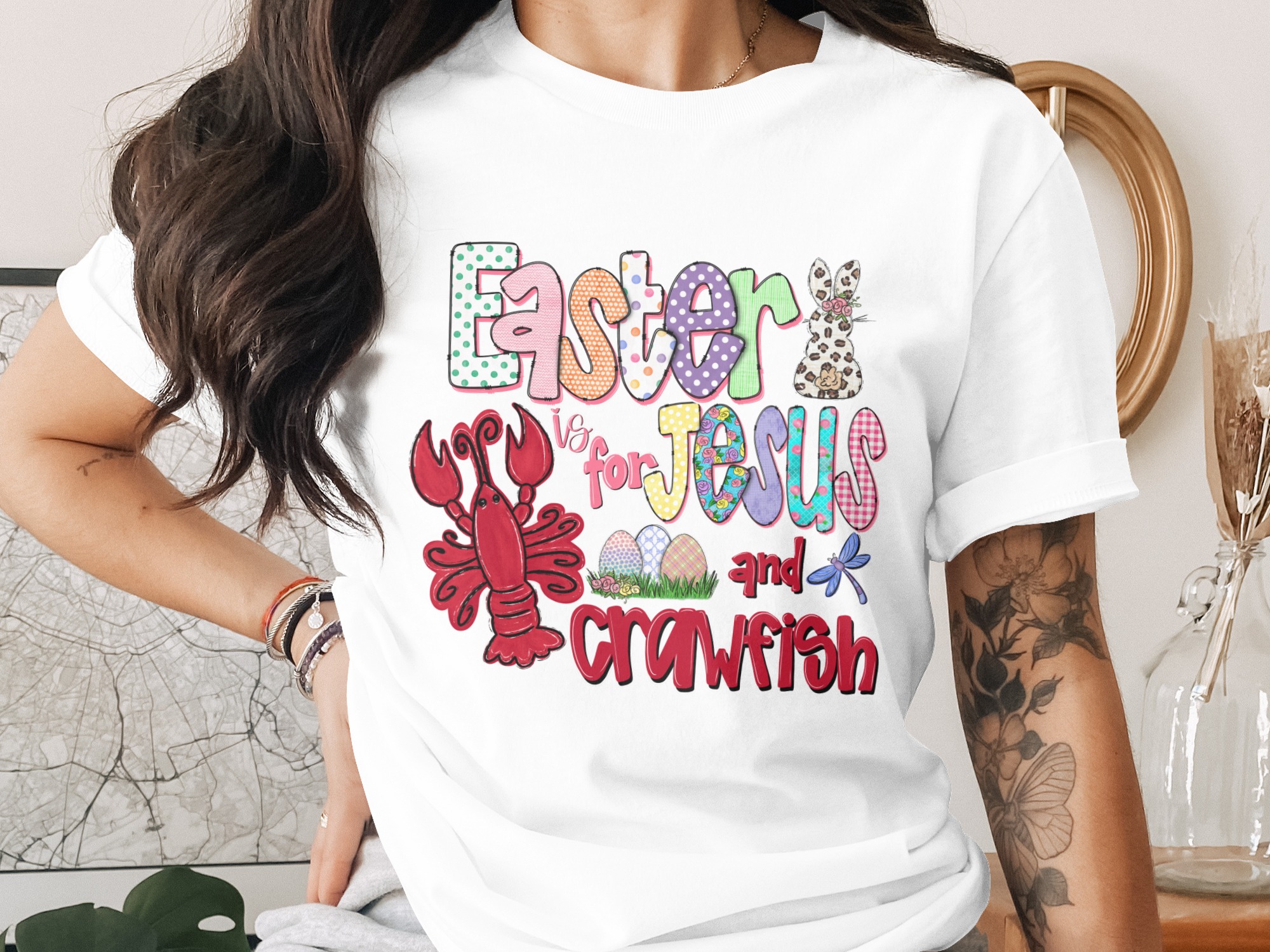 Easter is for Jesus and Crawfish Digital Download, Funny Christian Sublimation PNG, Leopard Bunny DTF, Holiday Eggs, Crayfish Design