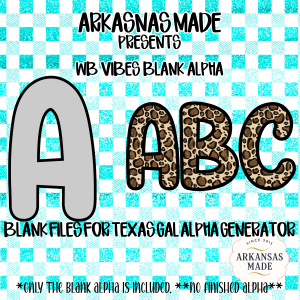 Digital Blank Alpha Files, WB Vibes Style, Outline and Fill Layers, Custom Alpha Generator, Texas Gal Designs Compatible, DIY Letters