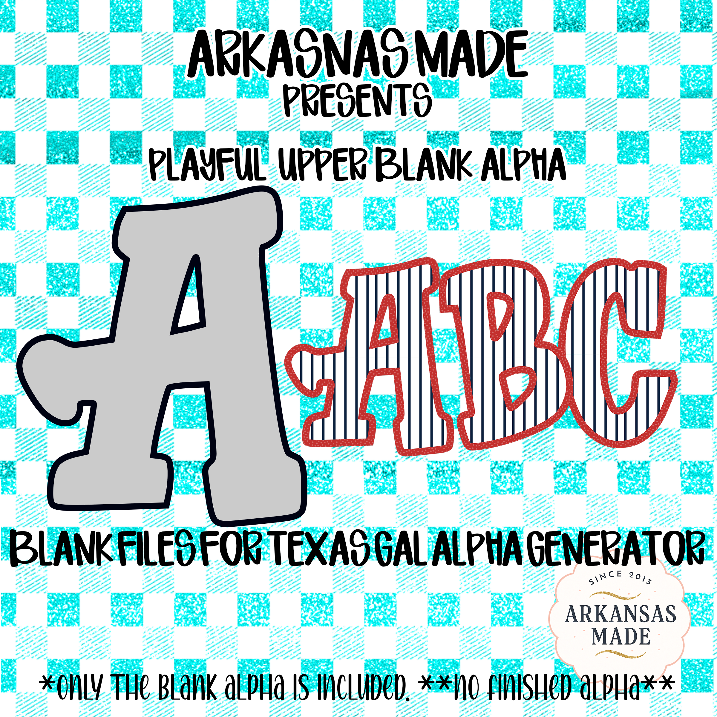 Playful Blank Alpha Digital Download, Upper Case PNGs for Sublimation, DTF, Texas Gal Alpha Generator Files, Creative Design, Instant