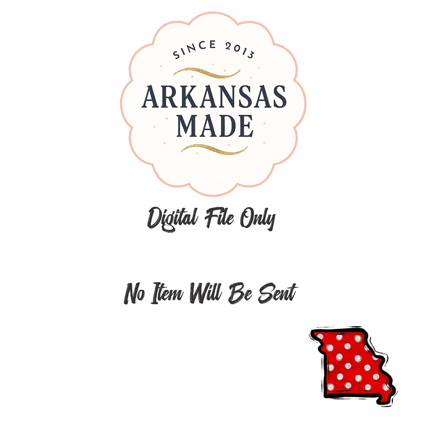Missouri Polka Dot State Outline PNG, Distressed Red White Map, Digital Download DTF Sublimation, Instant Graphic File, State Pride Print - Image 10