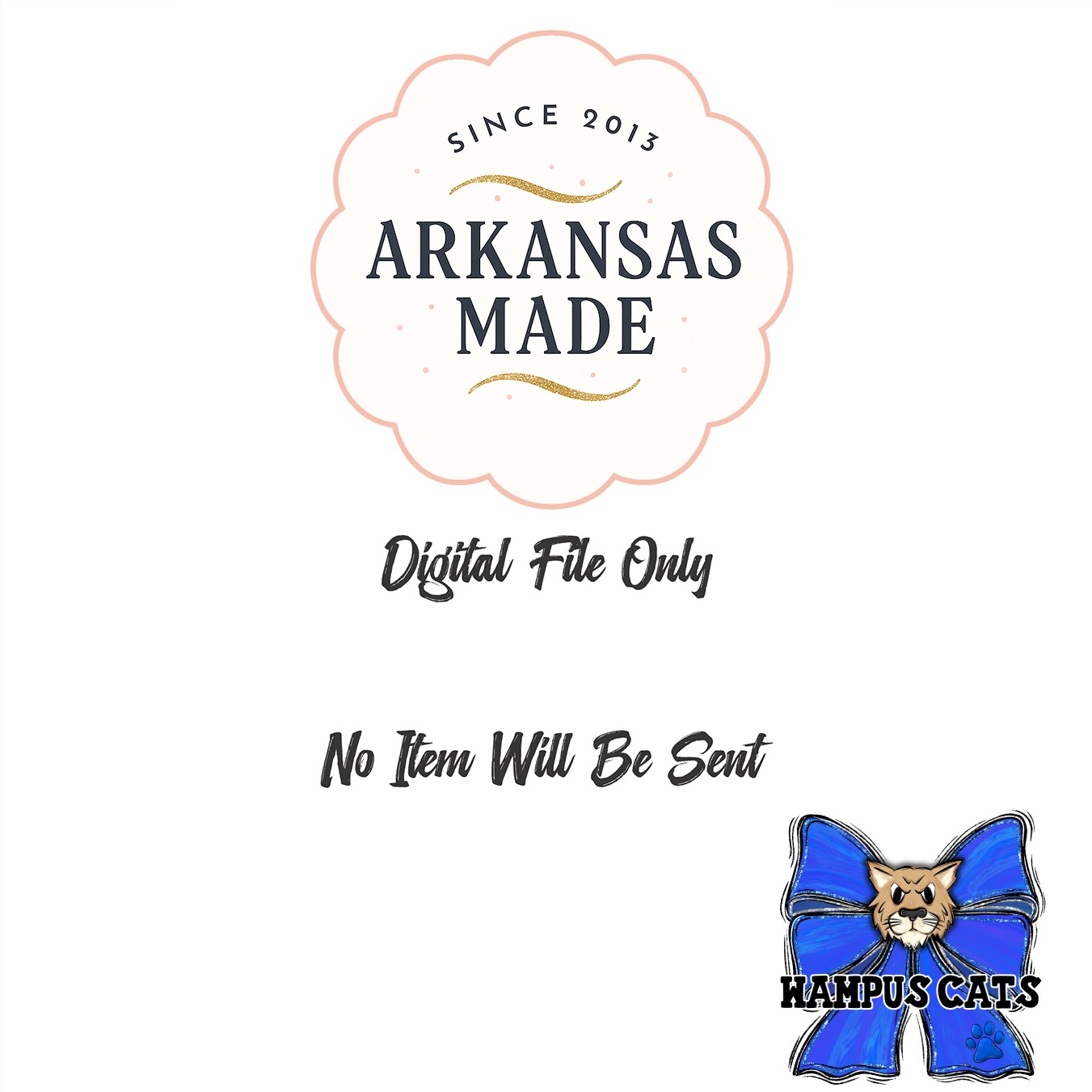 Wampus Cats DTF PNG, Digital Download, Sublimation Design, Blue Glitter Bow, Fierce Cat Mascot, Paw Print, School Spirit, Game Day Graphic - Image 10