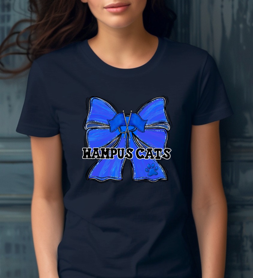Wampus Cats Cheer Bow PNG, Blue Glitter Mascot Design, Digital Download DTF Sublimation, School Spirit Image, Team Graphic, Instant File - Image 8