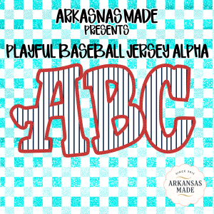 Playful Baseball Jersey Alpha Letters, Digital Download Alpha Sublimation DTF PNGs, Sports Team Alphabet, Instant Game Day Art