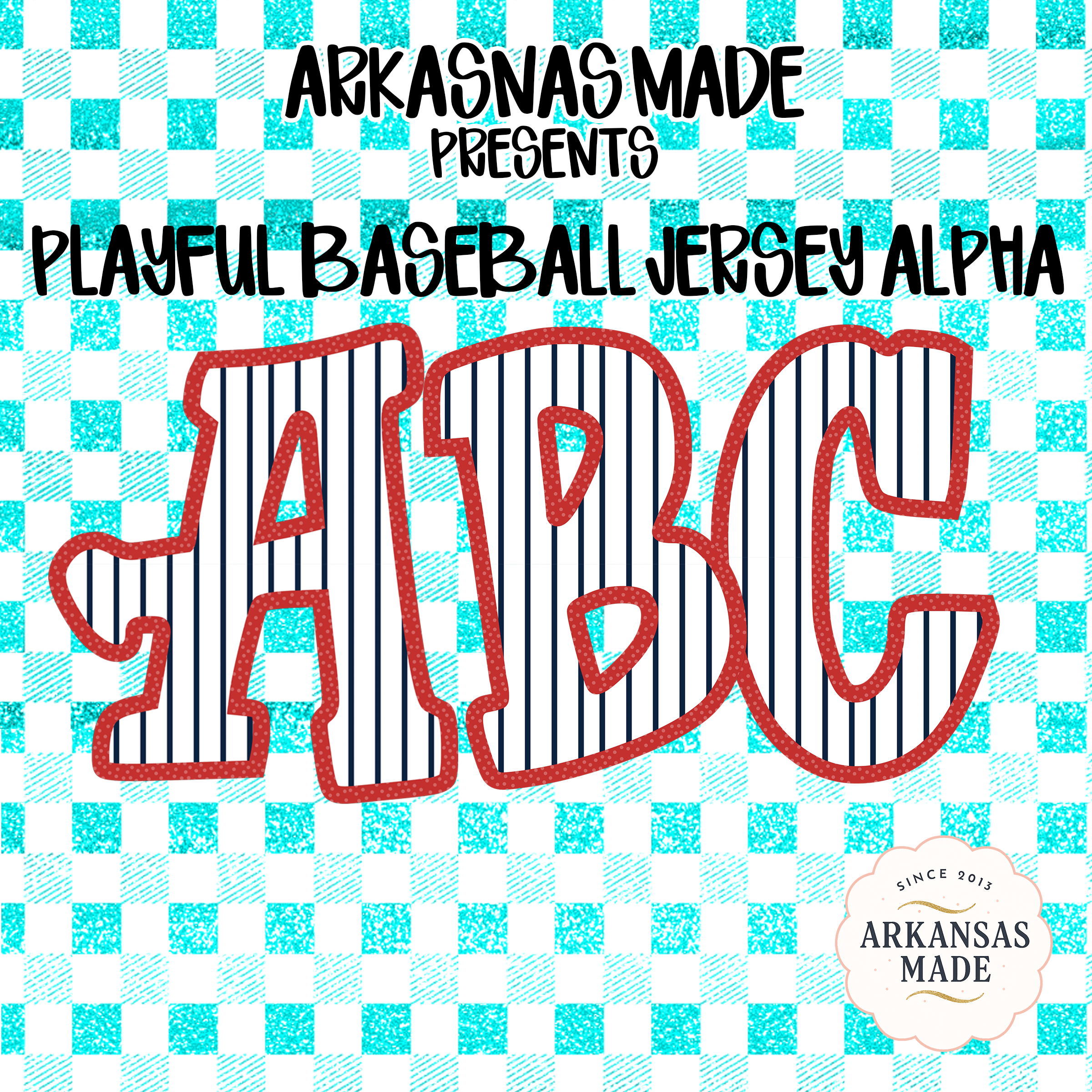 Playful Baseball Jersey Alpha Letters, Digital Download Alpha Sublimation DTF PNGs, Sports Team Alphabet, Instant Game Day Art